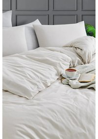 Lenjerie de pat bej pentru pat de o persoană 140x200 cm Yarn Dyed – Mijolnir