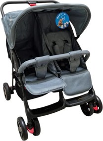 Carucior nou nascuti 2 in 1 pentru gemeni BABY CARE™ PRO P700, Cadru aluminiu, Spatar reglabil in 5 trepte, Amortizoare, Frana picior, Pliabil, Verde