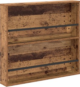 vidaXL Raft pentru reviste Lemn vechi 80 x 12 x 70 cm Lemn compozit