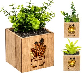 Planta artificiala in ghiveci cu iluminare LED 7,5x15 cm