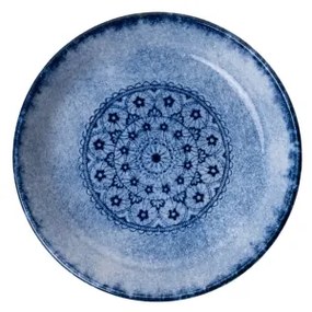 Set veselă 27 piese, porțelan, albastru