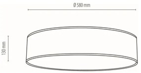 Plafonieră Spot-Light 47915802 BOHO 4xE27/25W/230V d. 58 cm alb