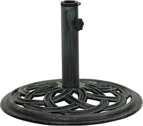 vidaXL Suport de umbrelă, verde, 44x44x31, fontă