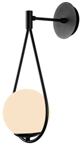 Aplică de perete neagră ø 15 cm Arch – Squid Lighting