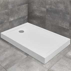 Cadita dus dreptunghiulara Radaway Doros F Compact 100x80 cm acril alb