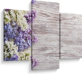 Tablou - Liliac pe lemn (90x60 cm)