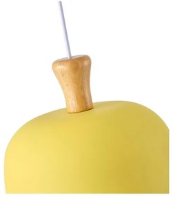 Lustră pe cablu 1xE27/15W/230V galben pr. 27 cm