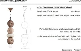 Lustra retro realizata manual din ceramica Bumbum