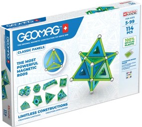 Geomag set magnetic 114 piese Classic Panels green line, 473