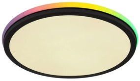 Plafoniera LED RGB cu telecomanda design modern Jaxxi negru 45cm