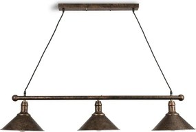 BRILAGI - Lustru suspendat pe cablu FORGE 3xE27/60W/230V cupru/patină