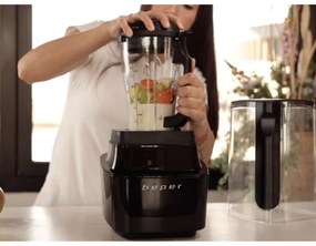 Resigilat: Blender Beper BP.620, 1000W, 1L, BPA Free, Capac izolator fonic, Soft Touch, 2 viteze+Pulse, Negru