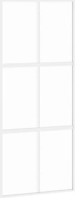 vidaXL Ușă glisantă, alb, 90x205 cm, sticlă securizată/aluminiu