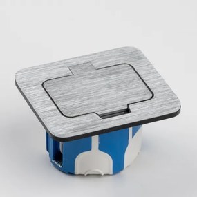 Priză încastrabilă de podea de exterior Brilagi IP55 crom mat dreptunghiular