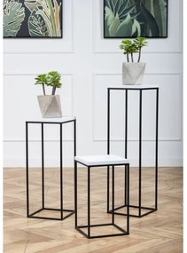 Suport flori BASICLOFT 80x24 negru/alb