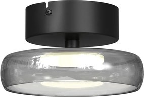 Lustra aplicata tavan Float sticla fumurie