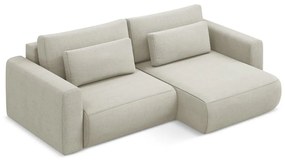 Colțar bej extensibil/cu spațiu de depozitare (cu colț pe partea dreaptă/cu șezlong) Kapua – Makamii