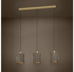 Lustră pe cablu Eglo 390207 COROJAL 3xE27/40W/230V auriu/maro