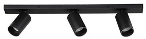 Plafoniera cu 3 spoturi GU10 ZELOS negru