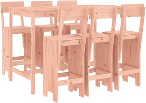 vidaXL Set bar de grădină, 7 piese, lemn masiv douglas