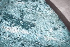 Covor rotund din bumbac Modern Art 150cm, turcoaz bej