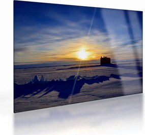 Tablou pe sticlă - peisaj polar (70x50 cm)