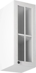 Dulap superior cu sticlă G30S, model dreapta, alb/pin Andersen, PROVEN