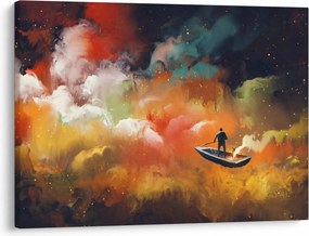 Tablou - Om navigând prin spațiu (70x50 cm)