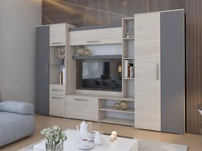 Living Regal, 310 X 50 X 200 CM, Gri Grafit