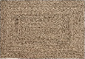 vidaXL Covoare de zonă Natural și Negru 140 x 200 cm Iută