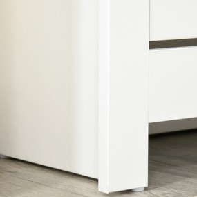 HOMCOM Dulap pentru pantofi cu 2 compartimente, capacitate 12 perechi, 72x26x80 cm, alb + maro | Aosom Romania