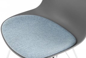 Set 2 scaune Emily gri/albastru deschis