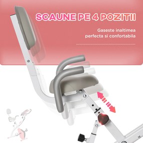 Bicicleta pliabila 2 in 1, bicicleta fitness, bicicleta pentru sport 97x51x115cm HOMCOM | Aosom Romania