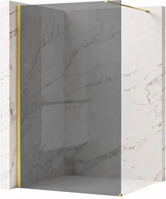 Paravan de dus fumuriu Rea Flexi Grey 100 cm auriu