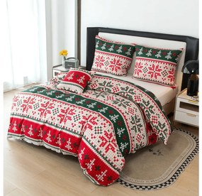 Lenjerie de pat din microfibra FROSTED CHRISTMAS colorata Dimensiune lenjerie de pat: 2 buc 70 x 90 cm | 200 x 220 cm
