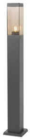 Stâlp de iluminat inteligent de exterior gri închis cu fum de 80 cm, inclusiv WiFi P45 - Malios