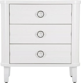 Comoda, Shine, Mauro Ferretti, 81 x 40 x 84 cm, lemn de brad/MDF/metal, alb