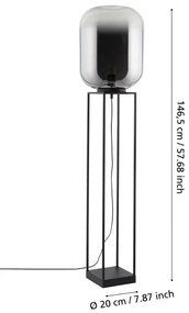 Lampadar Eglo 39989 BULCIAGO 1xE27/40W/230V fumuriu