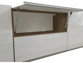 Mobilier de bucătărie MARINA 180 cm, stejar craft/alb lucios