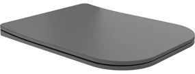 Mexen Teo capac de toaletă cu cădere lentă slim, duroplast, gri închis mat - 39840071