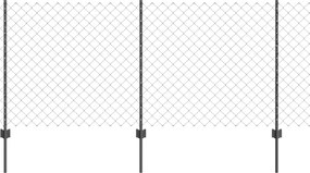 vidaXL Gard cu Stâlp Gri 1 x 25 m Oțel