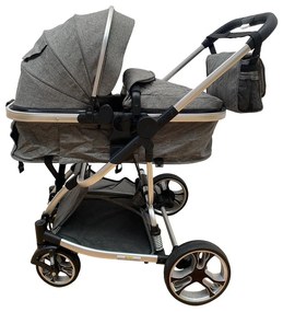Carucior 2 in 1 transformabil in mod sport, 0-36 luni, Gri - CPC-16-gri