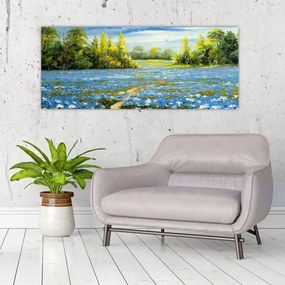 Tablou - Drum de câmp, pictură în ulei (120x50 cm)