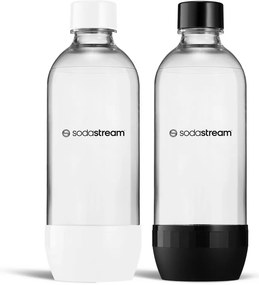 Sticlă Sodastream Jet Black&White 2x 1 l, lavabilăîn mașina de spălat vase