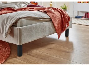 Pat bej tapițat fără somieră 120x200 cm Joker – Meise Möbel