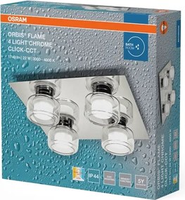 Osram - Plafonieră LED pentru baie ORBIS FLAME 4xLED/5,5W/230V IP44 crom