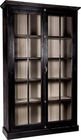 Vitrină lemn masiv Heritage 2 uși, 136 × 44 × 222 cm