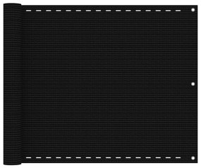 vidaXL Paravan pentru balcon, portocaliu, 75x400 cm, HDPE
