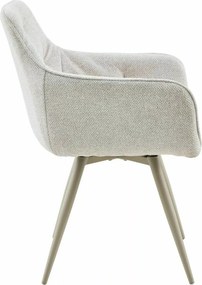 Scaun de dining pivotant MORIX, bej deschis/ casmir