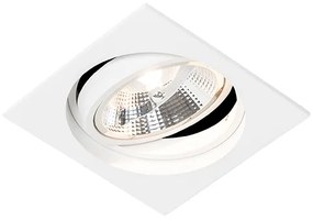 Spot integrat pătrat alb reglabil - Chuck 111